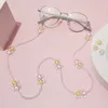 패션 컬러 사탕 구슬 안경 체인 코드 귀여운 크리스탈 활 체인 목 끈 선글라스 쥬얼리