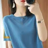 Summer Hollow Out sweater Pullovers Women Knitted Thin Ladies Tops short Sleeve Casual Ladies Pull O-Neck Jumper Female 210604