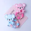 1pcs Baby Teether Oral Care Infant Molars Food Grade Koala Silicone clips Bracelet Pacifier