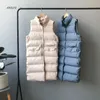 Gilet in cotone autunno inverno Donna Gilet casual da donna Gilet lungo senza maniche femminile Giacca slim fit caldo piumino 210910