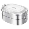 G.A Homefavor Lunchbox för barn Matbehållare Bento 304 Toppkvalitet Rostfritt stål Metall Snack Storage 211104