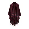conception 100% ACRYLIQUE foulard femme Automne/Hiver chaud mode cape poncho 130*150 CM Noir/Gris/Vin Rouge/Kaki tippet châle 220106