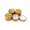 Barattolo cosmetico in bambù biodegradabile per la cura della pelle riciclato, coperchio in alluminio, barattolo per crema in bambù, interno in alluminio da 10 g, 286 p