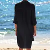 Пляжное прикрытие платье Saya de Praia плюс размер 2021 негабаритный купальный костюм Kaftan Bikini Backing Susts Ups Tunics Women's