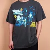 Men's and Women's T-Shirts Travis Scott Cactus Jack McDonald's joint space station foam print short-sleeved Tee