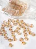 Perles acryliques couleur or Dia.7mm, 500 pièces/lot, breloques d'espacement avec lettres de l'alphabet, adaptées à la fabrication de bracelets et de colliers, DIY, fabrication de bijoux