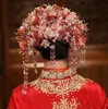 ヘアクリップbarrettes himstory 2021スタイル中国の結婚式ヘッド花嫁ビンテージクリスタルフラワーフェニックス飾りアクセサリー