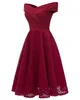 2021 Lace Off Shoulder Short Pink Graduation Homecoming Dress Molel Pictures Knee Length High-Quality Bridesmaid Dresses
