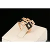 AAA+Cubic Zircon Rings HotSale Rose Gold Color Fashion Brand Party Square Acrylic Retro Jewelry For Women DFR091 X0715