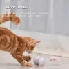 Smart Cat Toy Interactive Lrregular Rotating Mode for Cats Funny Pets Game Electronic Cat Toy Feather LED Light Toys Kitty Balls 210929