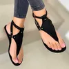 Vrouwen Sandalen Zachte Flats Sandalen Zomer Schoenen Vrouw 2021 Nieuwe Zomer Sandalen Vrouwen Flip Flop Plus Size 43 Elegante chaussure Femme Y0721