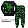 Jongens pyjama set gloed in de donkere dinosaurus pjs lange mouw kinderen pyjama katoenen nachtkleding dino nachtkleding kinderen outfit leeftijd 3-10t 210729