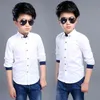 Teenage Boys Shirts School graduation for Turn Down Collar For kindergarten Kids White Clothe 6 8 10 12 14 Year 2107135095847