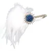 Clipes de cabelo Barrettes 1920s Feather Headdress Banquet Pons Bridal