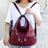 High Quality Leather Backpack Women Travel Bagpack Female Large Capacity School Backpack Shoulder Bags for Women Sac A Dos 210922