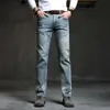 Cowboy vintage bule homens jeans chegada estiramento de moda clássico calças jeans masculino designer em linha reta apto calças tamanho 38 40 211008