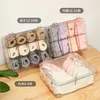 Gavetas de armazenamento caixas de roupas íntimas plásticas domésticas com tampa de organizador de armário de compartimento de marca para meias