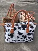 Luipaardprint modeontwerpers Duffel Bags vrouwelijke reistassen borstelige handtassen grote capaciteit holdall draagtje overnacht w4109600