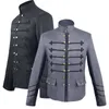Giacche da uomo Steampunk Stile Gotico Victorian Cappotto Militare Militare Gancio Giacca Giacca Blazer Suit Band Band Collar Ricamo per uomo 2O4D