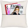 blank sublimation plain burlap pillow case 18x18 inches white cotton linen cushion cover diy home sofa throw pillowcase