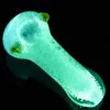 Latest Glow In The Dark Pyrex Thick Glass Smoking Tube Handpipe Portable Handmade Dry Herb Tobacco Oil Rigs Filter Bong Hand Pipes High Quality DHL Free