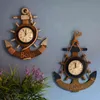 Unique enfants Chambre Horloge Murale Vintage plage silencieux horloge Murale à la mode en bois Hawaii décoration Murale Chambre décor à la maison OC50SZ H1230