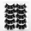 5pairs 3D Faux Mink Eyelashes Dramatic Fluffy Soft Wispy Volume 8mm-26mm Eye Lashes Reusable Handmade Thick Fake Eyelash Extension