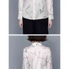 Silk Satin Beige POLO Shirts Tops Office Lady Striped Blouses Women Autumn Long Sleeve Plus Size 4XL Cardigan Blusas 10459 210417