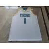 Zeldzame basketbal jersey mannen jeugd vrouwen vintage # 1 Mikey Williams High School Ysidro College Size S-5XL Custom Elke naam of nummer