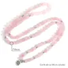Oaiite Natural Stone Pärlor Armband 108 Mala Yoga Halsband Rosa Jades Beads Armband för Kvinnor Mode Smycken Present