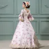 Casual Dresses 18th Century Royal Pink And Purple Rococo Baroque Masquerade Square Collar Bow Lace European Court Dance Ball Gowns2751092