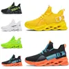 Hoge kwaliteit niet-merk mannen vrouwen lopende schoenen mes ademend schoen zwart wit groen oranje geel heren trainers outdoor sport sneakers