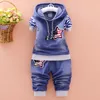 Children Baby Boys Clothes Fashion Denim Jacket Top Pants 3Pcs/sets Infant Kids Casual Clothing Winter Toddler Tracksuits LJ200831 168 Z2