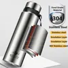 1L Thermos para té Frascos de vacío Pantalla de temperatura Inteligente Botella de agua de acero inoxidable Viaje Café Taza de leche Taza termo 211013