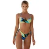 Bikini Set 2021 Kadınlar Düşük Bel Mayo Tankini Tek Parça Seksi Lace Up Monokini Brezilyalı Mayo Yeni Kız Plaj Mayo Y0820