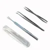 3 pcs pet tratamento de pulga tick ferramentas de remoção conjunto de aço inoxidável forquilha tweezers clipe suprimentos de estimação tick ferramenta de remoção de pulgas