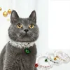 Katzenhalsbänder führen Haustier Spitze Glockenhalsband Personalisieren Sie Paar Welpen Weihnachtshalskette für Katzen Hunde Hochzeitsdekoration Zubehör