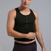 Corpo masculino Men's Men Vinylon Sauna Zipper Cintura Treinador Corsário Stalhewear Slimming Belt Compression Faja Shaper Tank