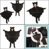 Tema vestuário Halloween Animal Cospaly Crianças Bastão Negro Vampire Trajes para Crianças Menino Gril Cosplay Costume Jumpsuit RF0186 Drop Ergand