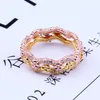 Cluster Rings 2021 Fashion 925 Silver Vintage Flower Rose Gold Color Crown Pan For Women Wedding Engagement Drop