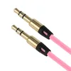 3.5mm Jack Audio Mannelijk naar M AUX-kabel voor iPhone Xiaomi iPod Car PC Hoofdtelefoon Luidspreker Hulpkabel