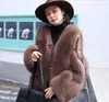 Damenfell Damen Faux Maylofuer 2022 Echtmantel Weste Winterjacke Damen Natur Echtleder Oberbekleidung Abnehmbare Streetwear