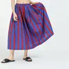 VKBN Spring Summer Skirts for Women Korean Style Striped Red Khak Green Kawaii Plus Size Skirt 210507