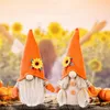 Party Supplies Harvest Festival Decoration Handmade Plush Faceless Gnomes Sunflower Doll Decor Home Desktop Ornaments CCA7328