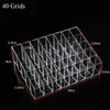 36/40 Grilles En Plastique Transparent Organisateur De Maquillage Boîte De Rangement Rouge À Lèvres Bijoux Cosmétique Titulaire Présentoir Organisateurs De Maquillage