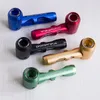 Pipes à fumée en métal Prome de 4 pouces avec tube en verre et bol à l'intérieur de 104 mm de couleurs mélangées