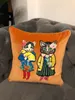 Luxury designer pillow case classic cat pattern embroidery cushion cover 45*45cm for home decoration and festival Christmas gifts 2022 new