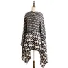 Labyrinth Lattice Double-sided Imitation Cashmere Long Retro Shawl Age Reduction All-match Neck Collar Scarf