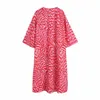 Sommar klänning kvinnor halv ärmar elegant avslappnad mode chic lady boho klänning kvinna lösa klänningar robe femme 210709