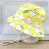 Cartoon Baby Sea Beach Sun Hat Summer Children Girl Bucket Cap Kids Fruit Print Outdoor Hats Toddler Girls Fisherman Visor